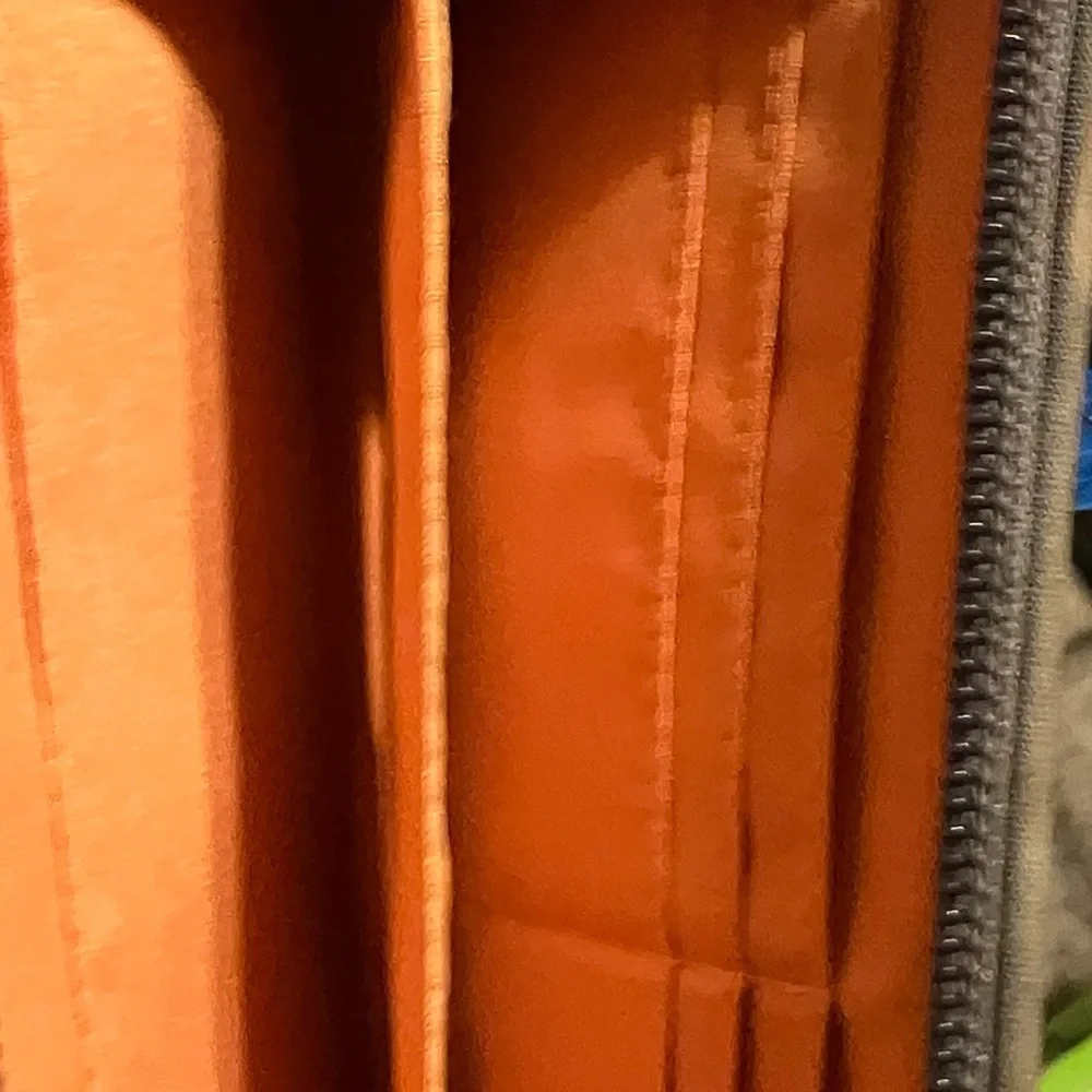 Vera Bradley Turn Lock Wallet - Gray, Orange, Pink - USED - Picture 4 of 7